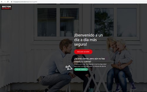 Accede a tu área de atención al cliente en Sector Alarm