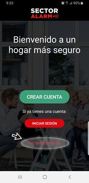 Bienvenido a la app de Sector Alarm